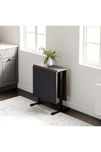 eportatif Katlanır 4 Kişilik Masa Mutfak Masası Takımı Masa Füme 1414