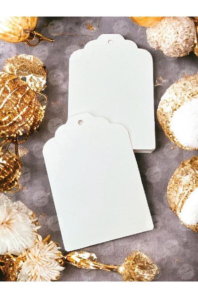 t tuğset etiket White Perforated Label 50 Pieces - Product Label - Invitation Name Label - Note Card product tag-T946