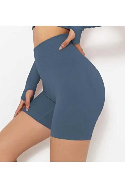 eccmoda Kadın büyük beden Yüksek Bel Toparlayıcı Tayt Şort Etek Altı Spor & Voleybol & Deniz Ve Havuz Şortu