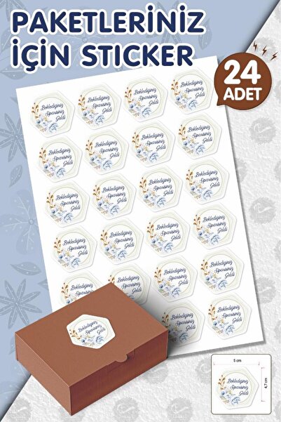 t tuğset etiket Beklediğiniz Sipariş Geldi 5 cm 24 cm Opak Sticker Yapışkanlı...