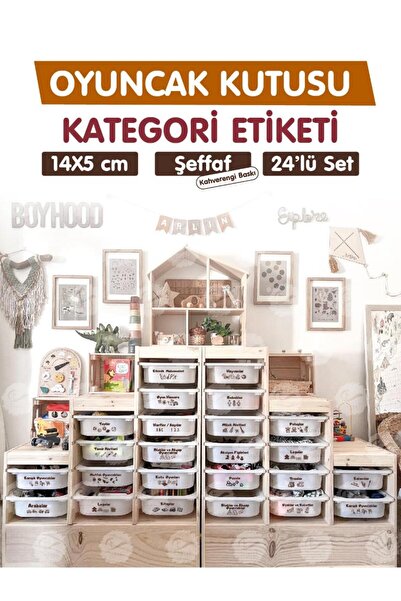 t tuğset etiket Oyuncak Dolabı Kutusu Kategori Etiketi Türkçe, Organizer Etik...