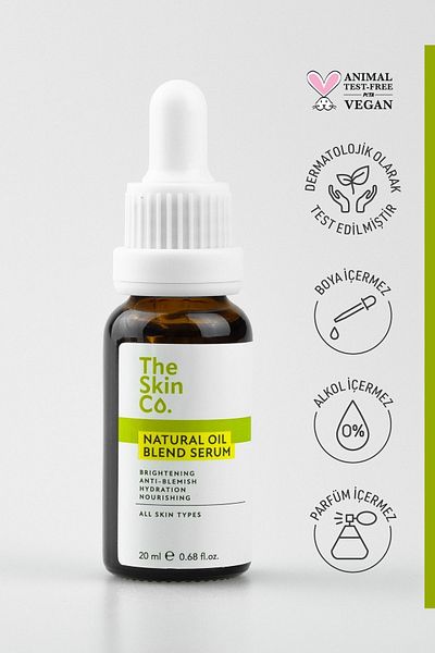 Görkito The Skin Co. 20 Ml - 99.9% Natural Oil Mix, Intense Moisturizing and Brightening Face Serum