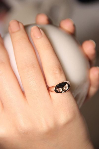 Modex Rose Color Angel Wing Pinky Ring