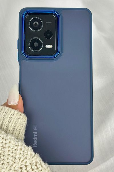 Vip Case Redmi Note 12 Pro 5g (في الخارج) ظهر متجمد شفاف بزر دقيق وكاميرا بارزة صلبة غير لامعة مثالية