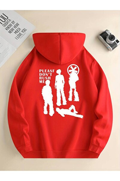 NoVibe Hanorac de iarnă supradimensionat unisex - Please Dont Rush Me imprima...