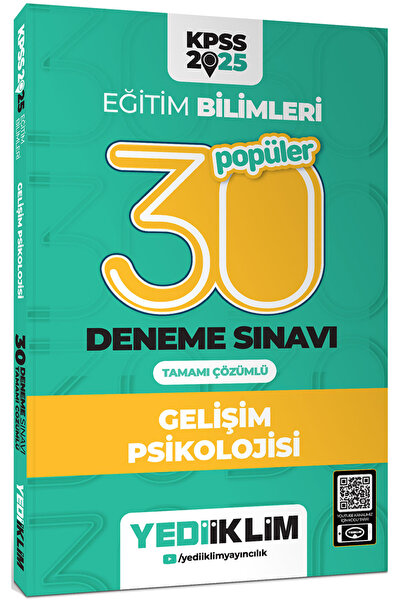 Yediiklim Yayınları 2025 KPSS Eğitim Bilimleri Gelişim Psikolojisi Popüler Ta...