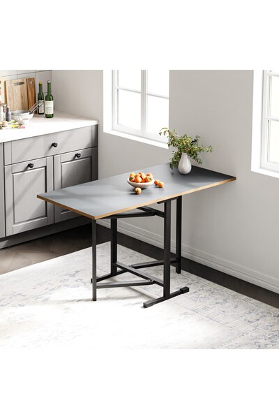 eportatif Katlanır 4 Kişilik Masa Mutfak Masası Takımı Masa Füme 1414