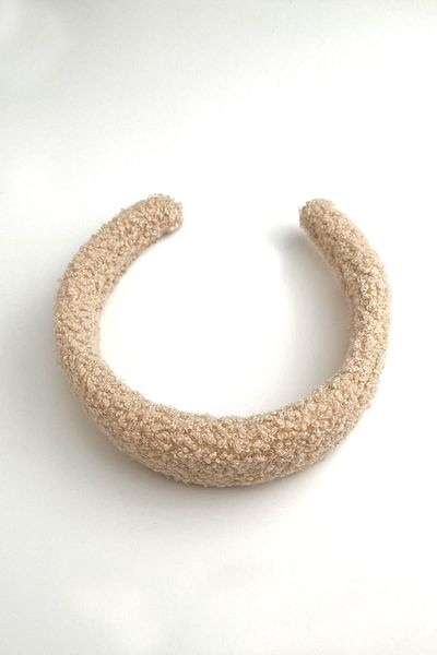 Modex Cream Colored Curly Plush Crown