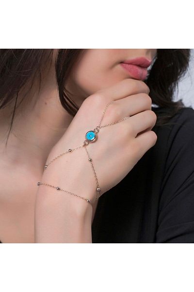 Modex Women's Rose Evil Eye Beaded Şahmeran Uvsh9959