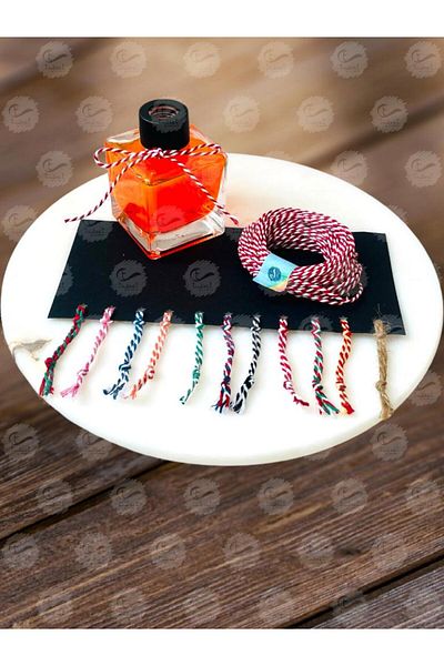 t tuğset etiket Package Lanyard Package Lanyard / Binding Lanyard / Two-Color Lanyard Red White Color 10 mt-T920