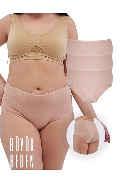 ALYA UNDERWEAR Γυναικεία σώβρακα Battal - 3 Pieces Skin (8XL, 9XL, 10XL)