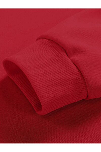 CAST COLLECTİON Erkek Kırmızı Boston Baskılı Oversize Sweatshirt