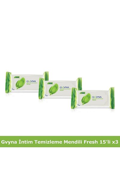 Gvyna İntim Cleaning Wipes Fresh 15' Li x 3