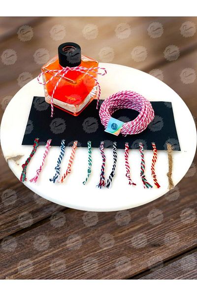 t tuğset etiket Package Lanyard Package Lanyard / Binding Lanyard / Two-Color Lanyard Pink White Color 10 mt-T914