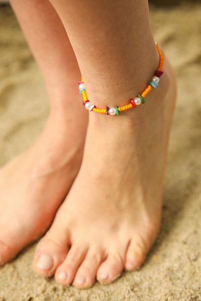 Modex Orange Bead Anklet