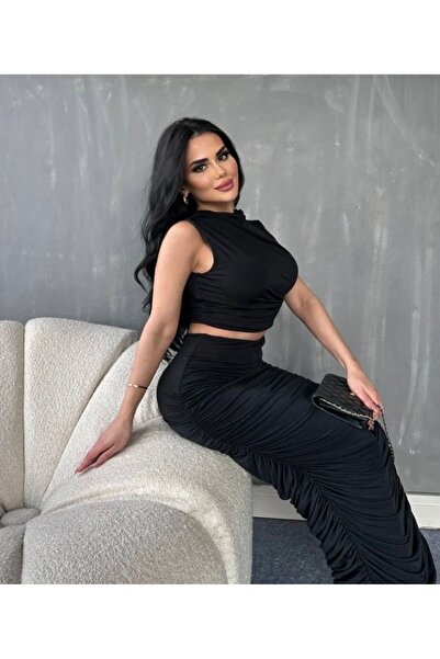 AFA Σετ με κορδόνι διπλό μαύρο καλοκαιρινό