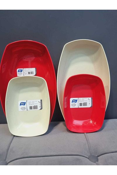 Titiz Tıtız 4-Piece Plastic Boat Plate Set - 2 Pieces 17 cm, 2 Pieces 25 cm