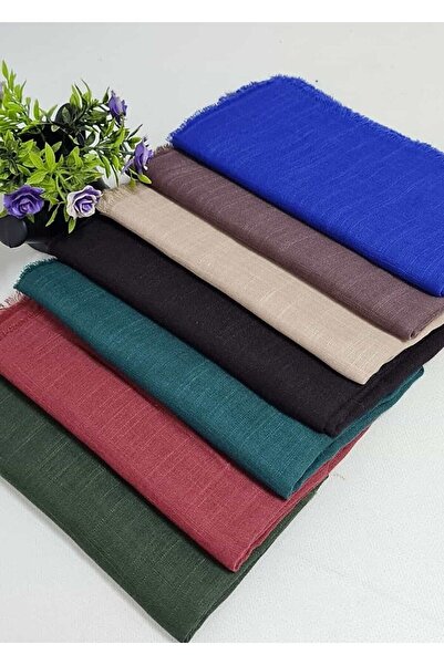 Organic Scarfs Tesettür Hijab 5'li Flamlı Pamuklu Yazma Eşarp 100x100cm