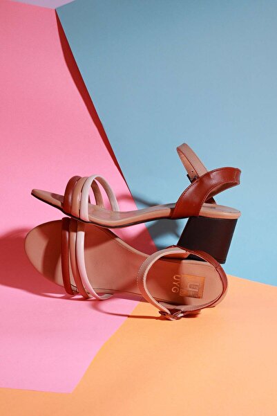 UYEGE صندل نسائي يومي باللون البني من سلسلة ناعمة