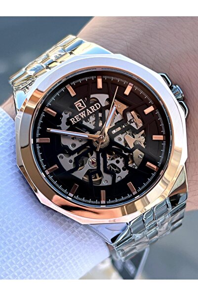 Reward Tam Otomatik Çelik Kordon Tasarım Kadran 5 Atm Suya Dayaknıklı Erkek K...