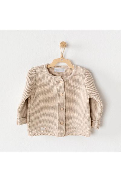 andywawa Baby Boy Beige Knitwear Cardigan - Basic