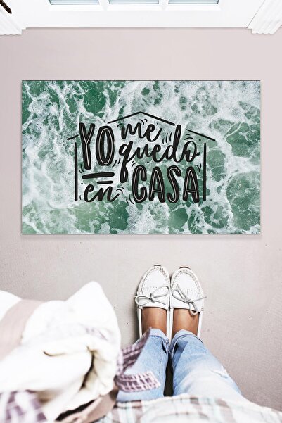 Buket Home سجادة باب أمامية مزخرفة متعددة الأغراض للأماكن الداخلية والخارجية من Yo Casa مقاس 45 × 70