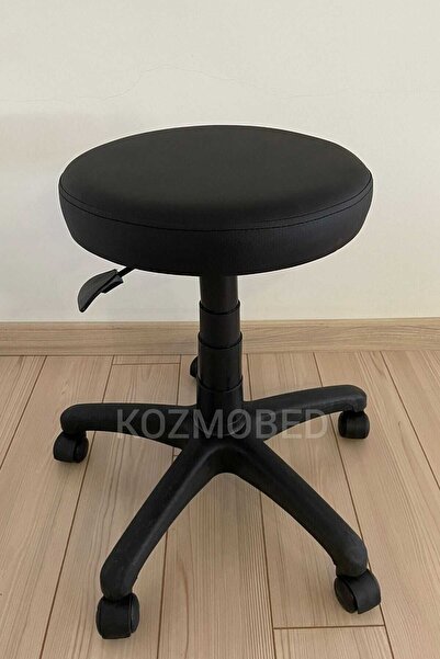 Kozmobed Amortisörlü Sırtsız Uzman Taburesi-Siyah Renk