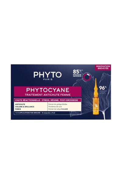 Phyto Cyane Kadınlar Için Dönemsel Saç Dökülmesi Karşıtı Bakım 12 Ampul X 5 ml