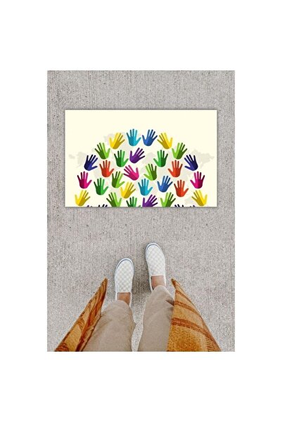 Dormot Home Ψηφιακή εκτύπωση Διακοσμητικό Χειροκίνητο Πολύχρωμο Χαλάκι Πόρτας