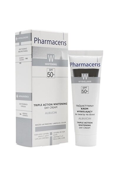 Pharmaceris Albucin Triple Action - كريم تفتيح البشرة الواقي من الشمس للبشرة
