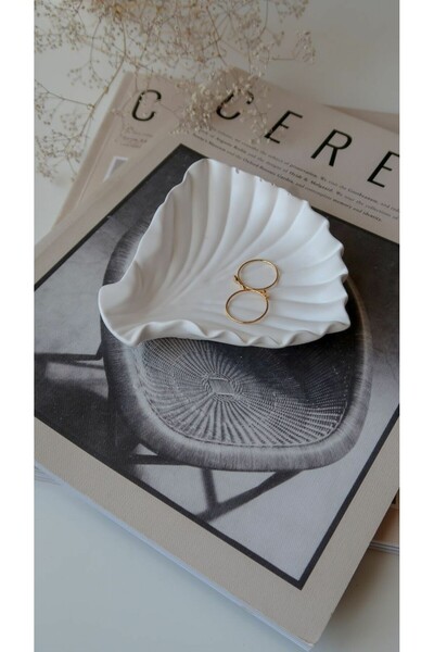 Seashell Look Decorative Plate, Jewelry Plate