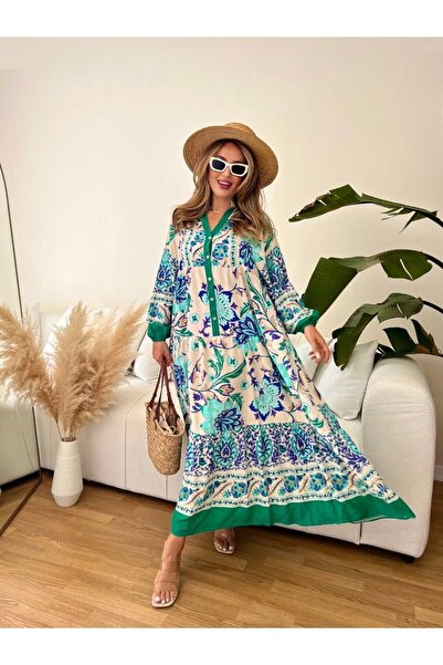 ZF BUTİK ΦΟΡΕΜΑ ΜΕ ΚΟΥΜΠΙ ΜΕ ΚΟΥΜΠΙ ΜΕ ΤΡΕΛΛΟ γιακά