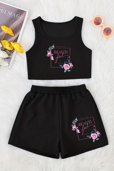 MYADA Set de pantaloni scurti și topuri cu imprimeu sezon nou