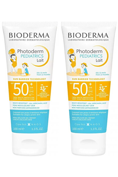 Bioderma Photoderm Pediatrics Lait Bebek, Çocuk için SPF50+Süt Formda Güneş Kremi Spf50+ 100 ml 2'Lİ