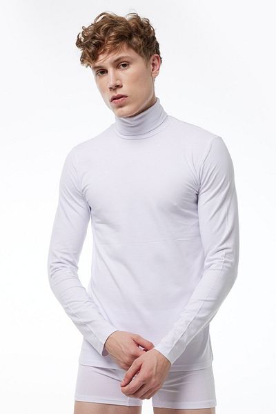 Malabadi Λευκό μακρυμάνικο Modal Body - Full Turtleneck 063