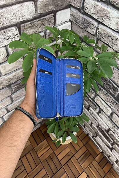 GUARD Mavi Çuval Baskı Fermuarlı Portföy Cüzdan