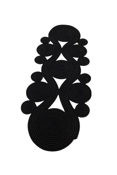 ModaCardin Față de masă decorativă din iută și răchită în stil boem - model spiralat, Runner 40x110 CM, husă pentru masă de cafea