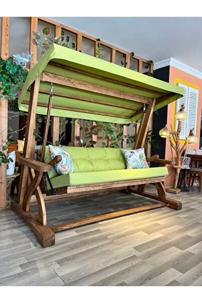 ALKANAT MOBİLYA Doğal ağaç bahçe salıncak