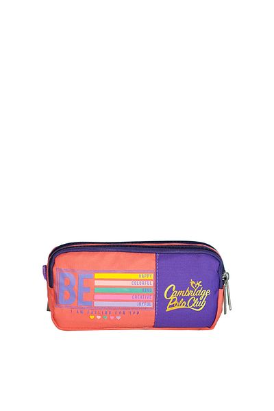 Cambridge Polo Club Unisex Children's Pen Holder - Be Happy Double Compartment