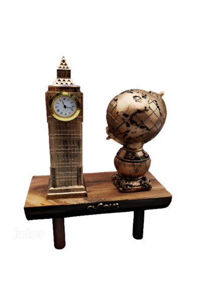 Sarego Dekoratif Antika Görünümlü Şık Kum Saatli Ayaklı Biblo Vazo Ev Oda Ofi...