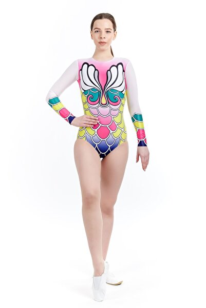 Rhytmine Kadın Baskılı Jimnastik Mayo Cd-20