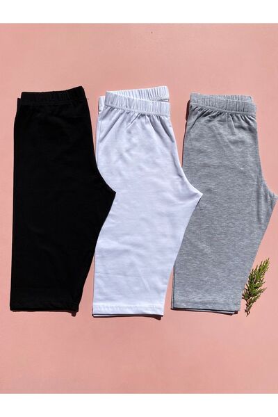 LEYNA BUTİK 3 قطع من الجوارب النسائية باللونين الأسود والأبيض والرمادي - من ا...