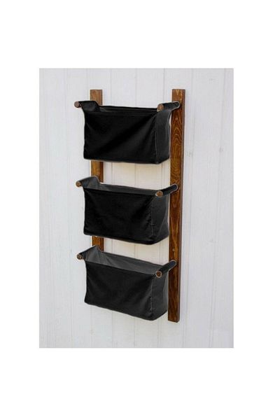 meditroia Καλάθι Organizer Ράφι πολλαπλών χρήσεων Μαύρο