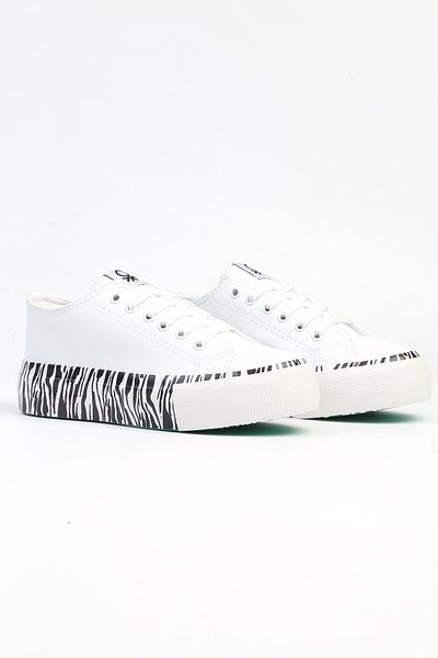 Benetton ® | BN-31029 - 3570 White - Pantofi sport pentru femei