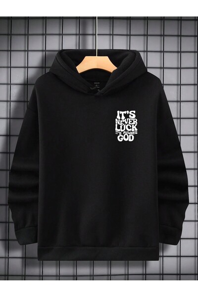 ZEMLİYA Unisex Oversize Μαύρο Φούτερ - Άνετη Γραμμή