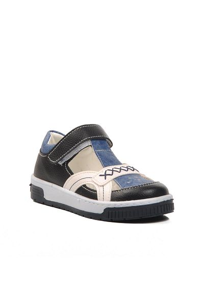 AYAKMOD 24-416-P Pantofi casual pentru băieți - bleumarin, denim, alb, velcro