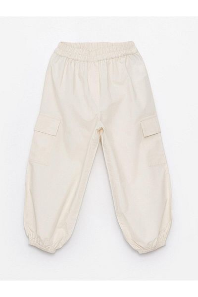 LC Waikiki LCW Baby - بنطال كارجو بخصر مطاطي للفتيات الصغيرات