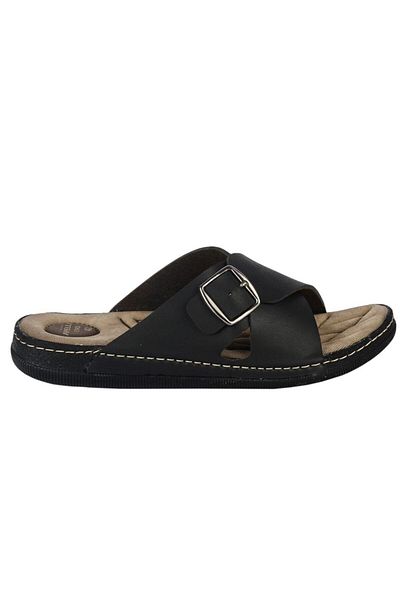 Apella Black Men's Orthopedic Slippers