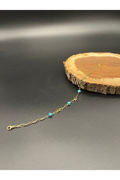 Balzamin Design Turquoise Stoned Star - Non-Tarnish Steel Minimalist State