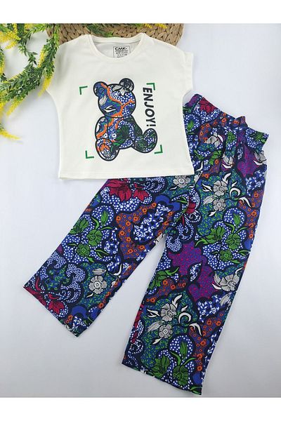 Cmk Kids club Girl's Double Suit - Green, Orange, Pink and Blue Burgundy Color Options